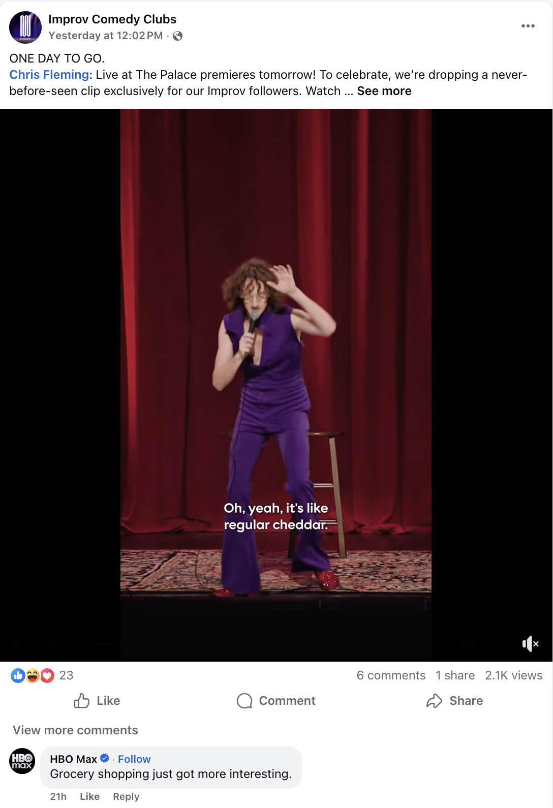 Improv Comedy Clubs - Facebook Post 1